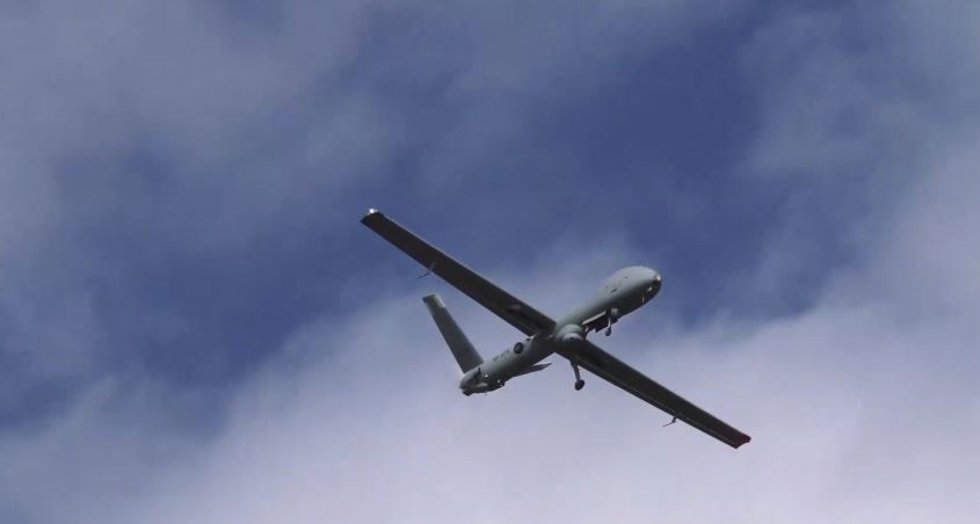 Un dron Hermes 900 de Elbit Systems