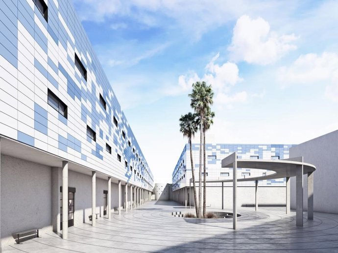 Archivo - Maqueta del CIE de Algeciras, en Cádiz.