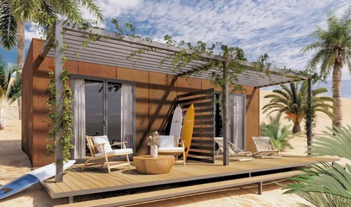 Rrecreación del proyecto en la residencia de tiempo libre de Punta Umbría.