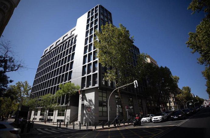 Fachada de la sede de la Audiencia Nacional, en Madrid (España).