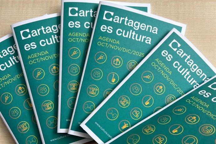 Folletos de la programación cultural en Cartagena para el último trimestre del año