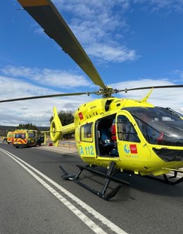 Un helicóptero del 112