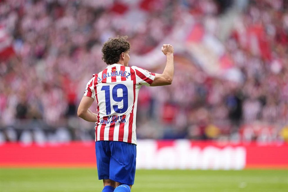 El delantero del Atlético de Madrid Julián Álvarez.