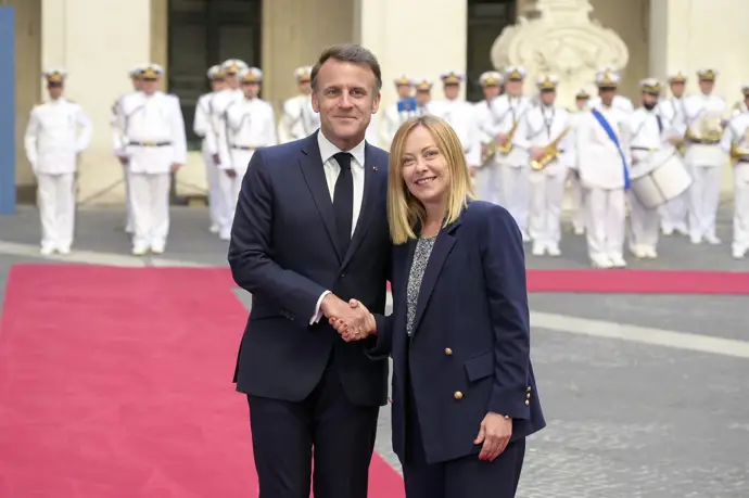 Emmanuel Macron y Georgia Meloni - /Contacto/Anna Maria Tinghino