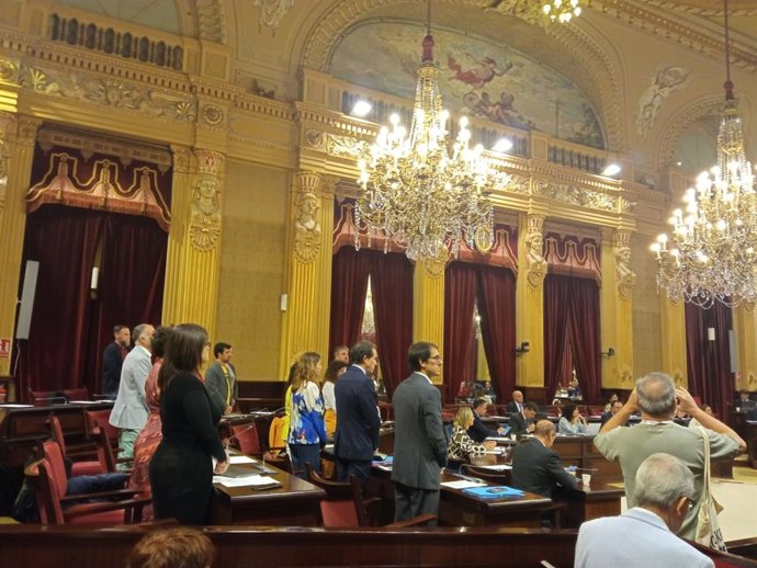 La izquierda, puesta en pie en el pleno.