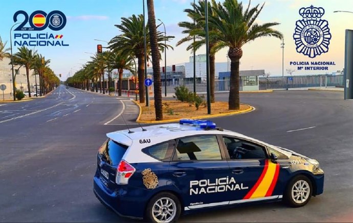 Coche de la Policía Nacional en Huelva.