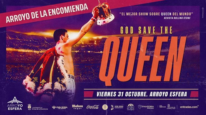 Cartel del concierto God Save The Queen.