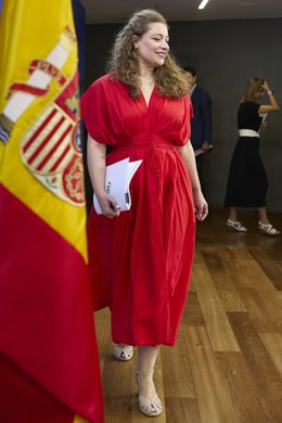 La portavoz del PP en el Congreso, Ester Muñoz, durante una rueda de prensa posterior a la reunión de la junta de portavoces, en el Congreso de los Diputados, a 9 de septiembre de 2025, en Madrid (España).