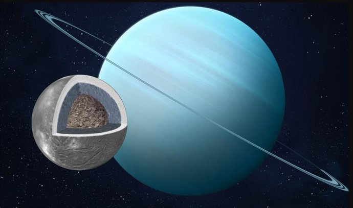 Una nueva investigación sugiere que Ariel, una luna de Urano, podría haber albergado alguna vez un océano de aproximadamente 170 kilómetros de profundidad.