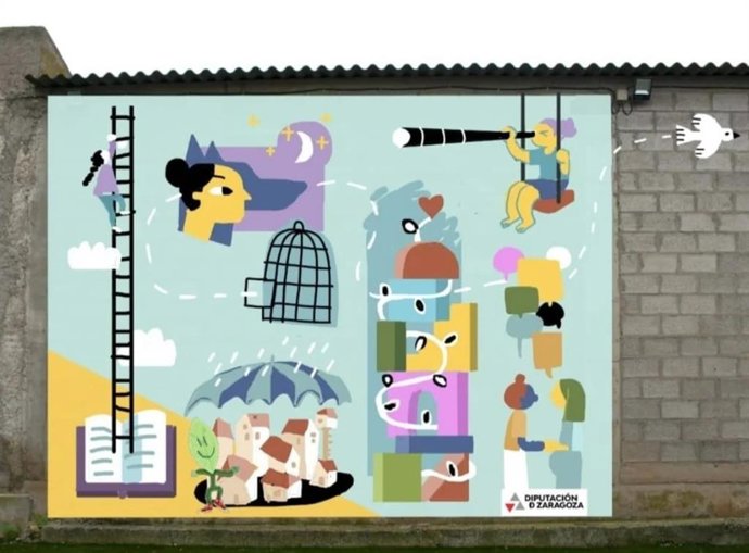 Muralo por la igualdad en Sobradiel.