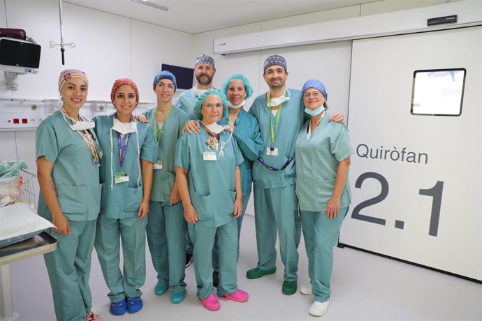 El equipo del Servicio de Cirugía Torácica del Hospital Germans Trias de Badalona (Barcelona).