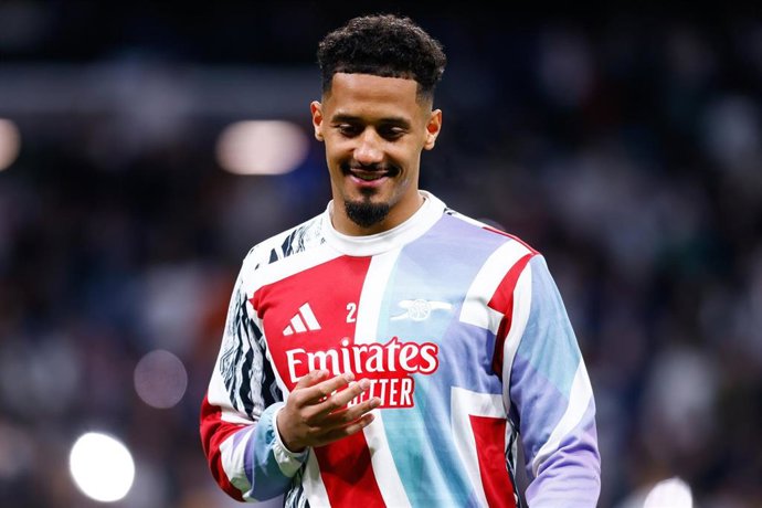 Archivo - El central del Arsenal William Saliba.