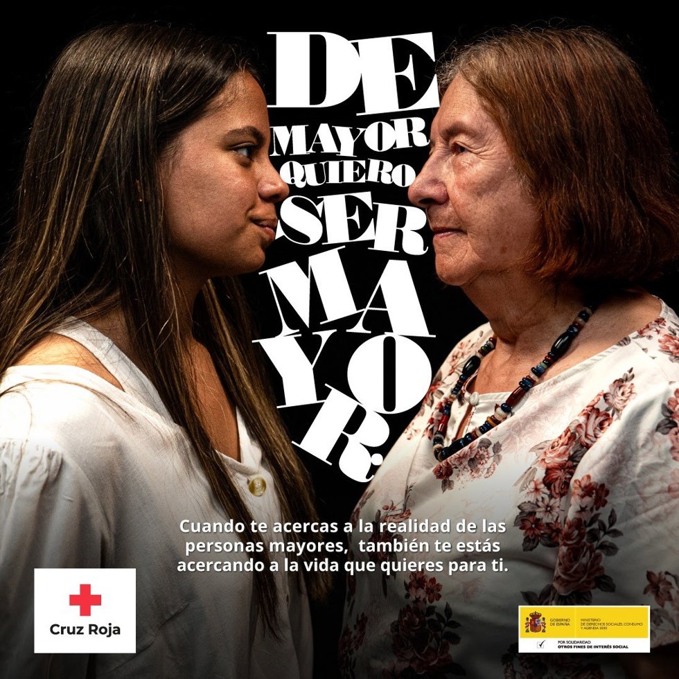 Cartel de la campaña 'De mayor quiero ser mayor'.