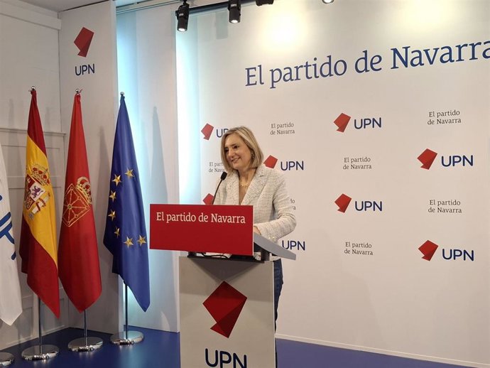 Archivo - La presidenta de UPN, Cristina Ibarrola.