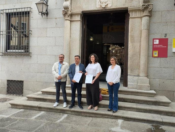 Registro ante la Delegación de Gobierno en Castilla-La Mancha de la jornada de movilización en centros de trabajo contra el genocidio en Gaza.