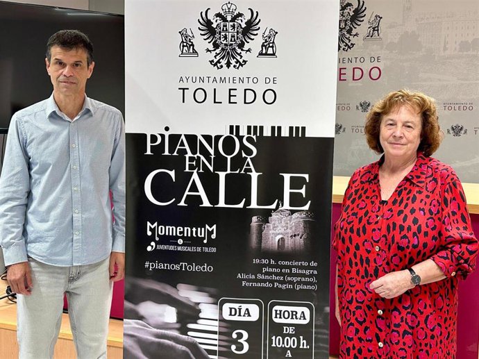 Presentación de la iniciativa 'Pianos en la calle' en Toledo.