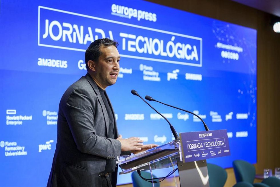 Archivo - El director general de Red.es, Jesús Herrero, durante una jornada tecnológica de Europa Press