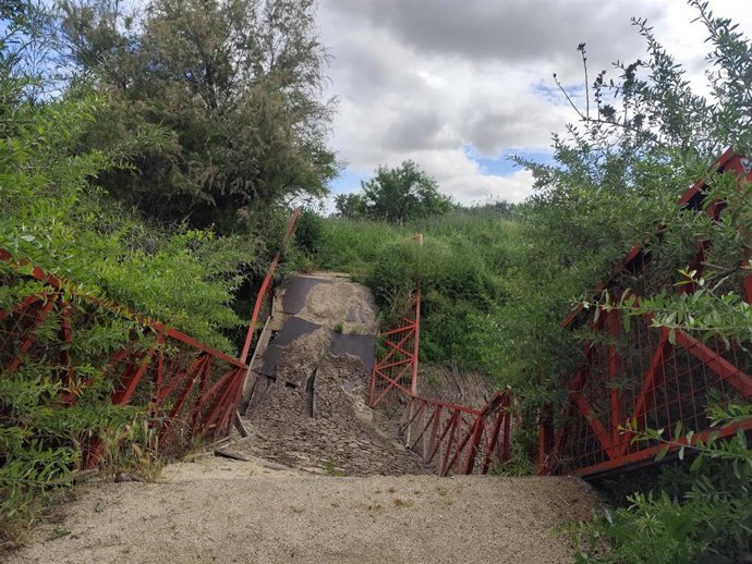 Archivo - Pasarela del circuito de cross de Safont que se utiliza para el Cross Espada Toledana.