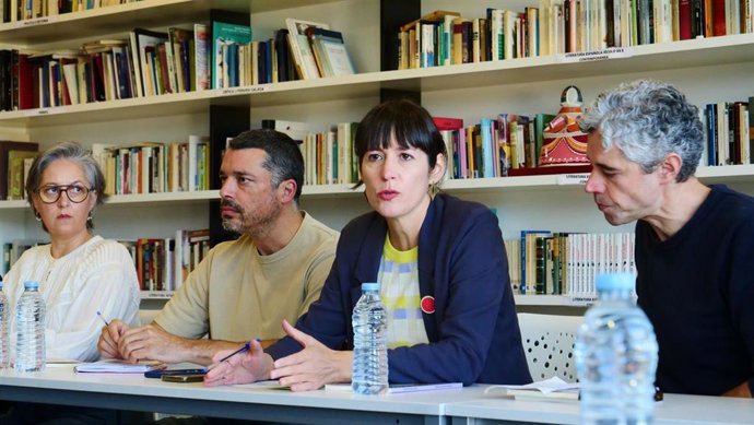 La portavoz nacional del BNG, Ana Pontón, en un acto en Ferrol.