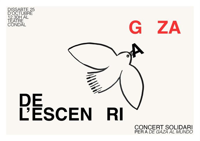 Cartell del concert 'De l'escenari a Gaza'
