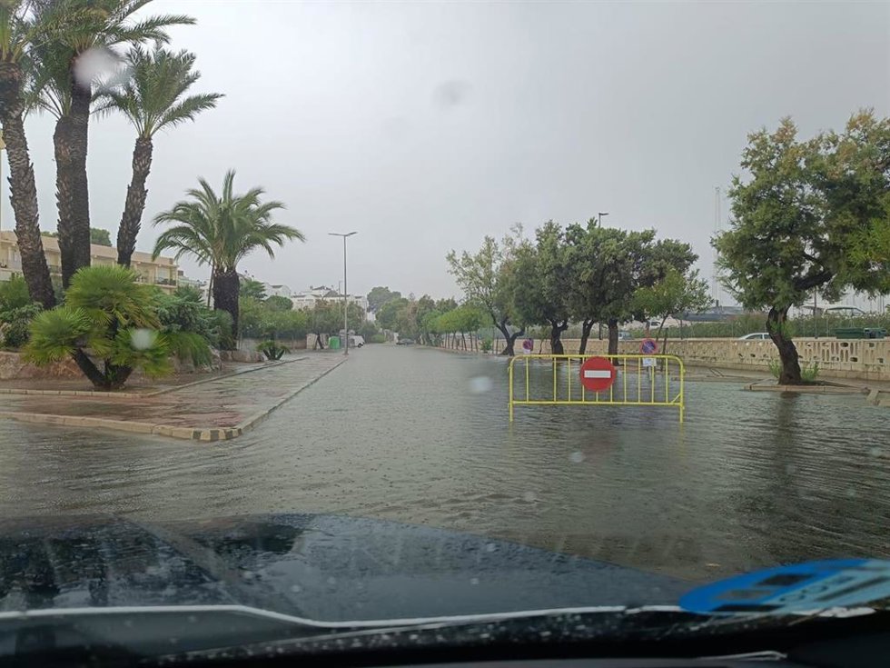 Efectos de las lluvias en Dénia (Alicante)