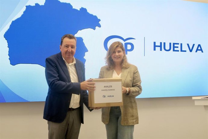 Avales del PP onubense a la candidatura de Juanma Moreno de cara al XVII Congreso del PP de Andalucía.