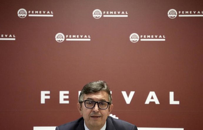 El presidente de la Federación Empresarial Metalúrgica Valenciana (FEMEVAL), Vicente Lafuente, durante una rueda de prensa en la sede de la FEMEVAL, a 26 de septiembre de 2025, en Valencia, Comunidad Valenciana (España).