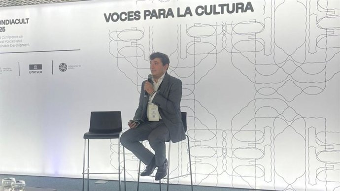 El presidente de la Comisión de Cultura y Patrimonio Histórico de la FEMP, Pedro Muro, alcalde de Clavijo (La Rioja), ha participado en Voces para la Cultura, uno de los espacios de MONDIACULT
