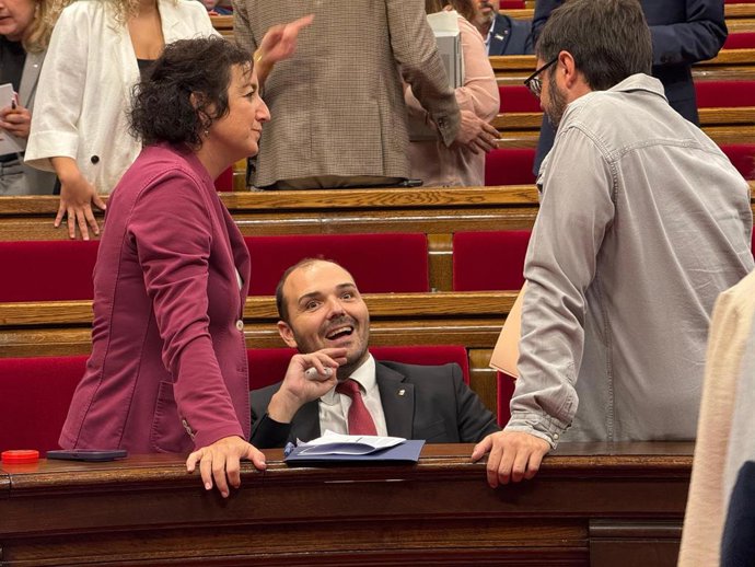 La consellera d'Economia i Finances de la Generalitat, Alícia Romero, al Parlament
