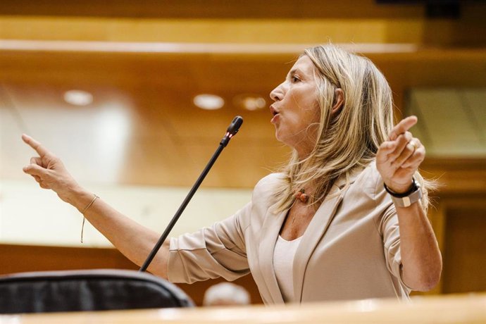 La portavoz del PP en el Senado, Alicia García, durante una sesión de control al Gobierno en el Senado, a 16 de septiembre de 2025, en Madrid (España). (Foto de archivo).
