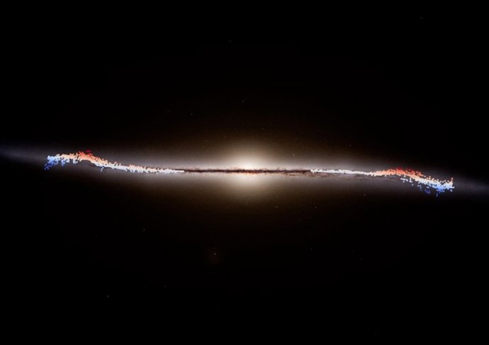 Gaia descubre la gran onda de nuestra galaxia (de canto)