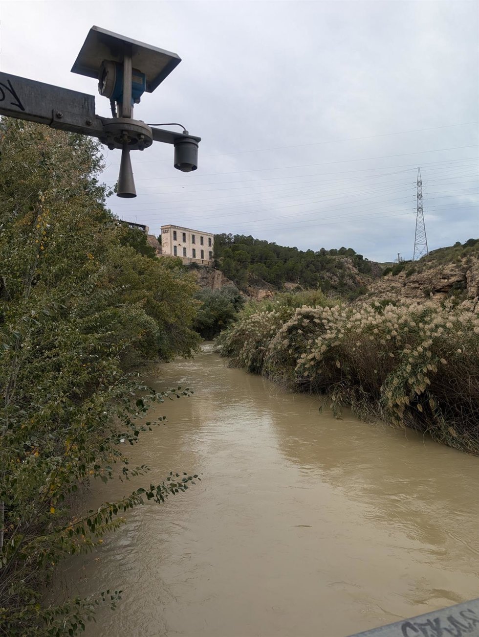 Pluviómetro de la Confederación Hidrográfica del Segura (CHS) ubicado en el Majal Blanco, en Murcia