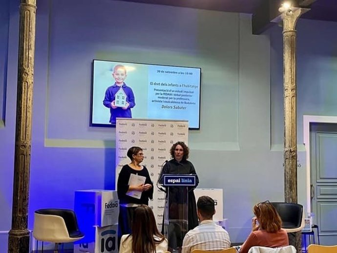 Presentación de la investigación 'Acompañamiento a infancias y adolescencias afectadas por el riesgo de exclusión residencial y la pérdida de vivienda'.