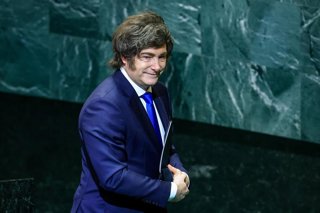 El presidente de Argentina, Javier Milei, en la Asamblea General de Naciones Unidas, en Nueva York (EEUU)
