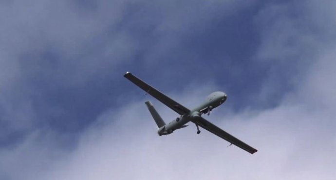 Un dron Hermes 900 de Elbit Systems