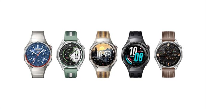 The HUAWEI WATCH GT 6 Series, shown with a selection of its customizable watch faces.