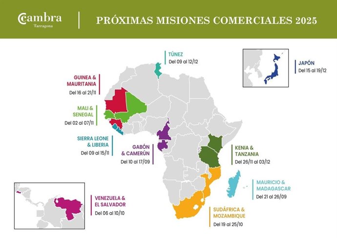 Archivo - Calendario de misiones comerciales de la Cambra de Tarragona.