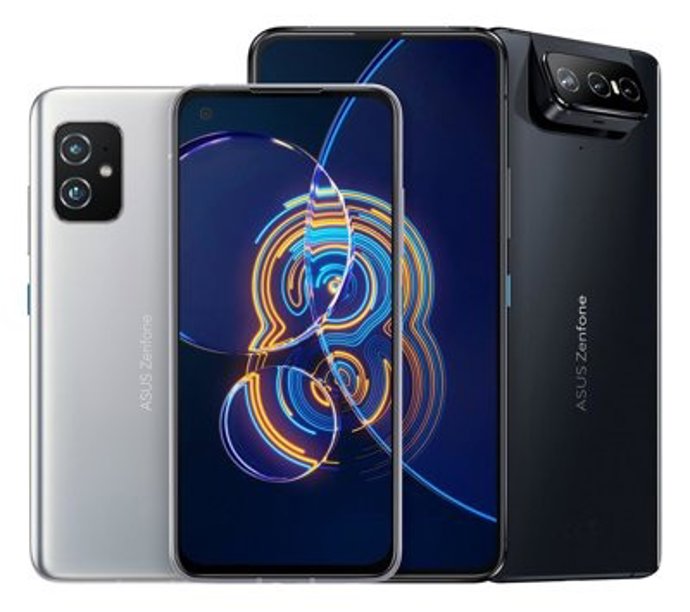 Recurso de la serie Zenfone 8 de Asus, con un modelo con cámara abatible Flip