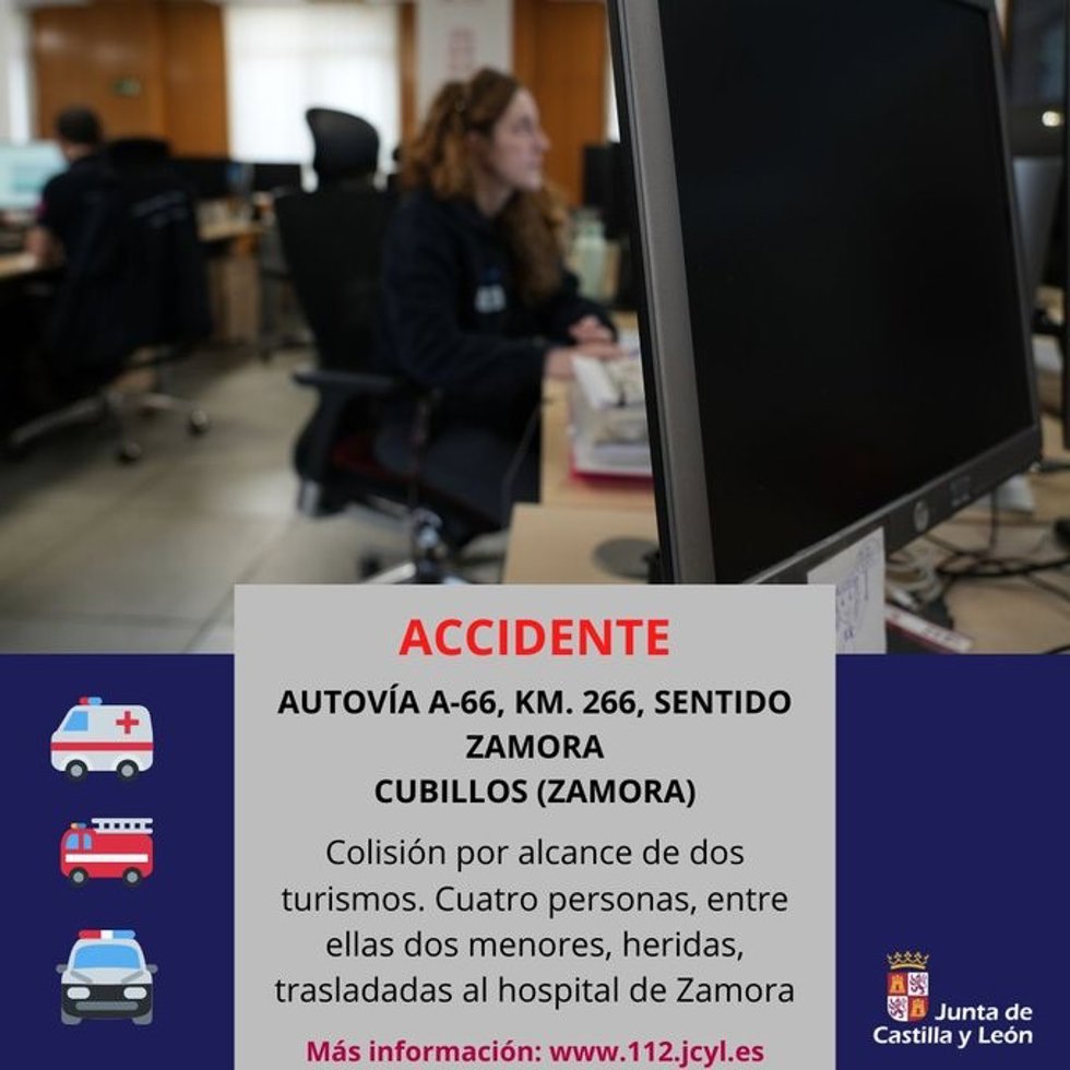 Gráfico elaborado por el 112 con datos del accidente en la A-66 en Cubillos