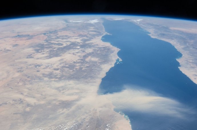 Vista do norte do Mar Vermelho a partir do espaço