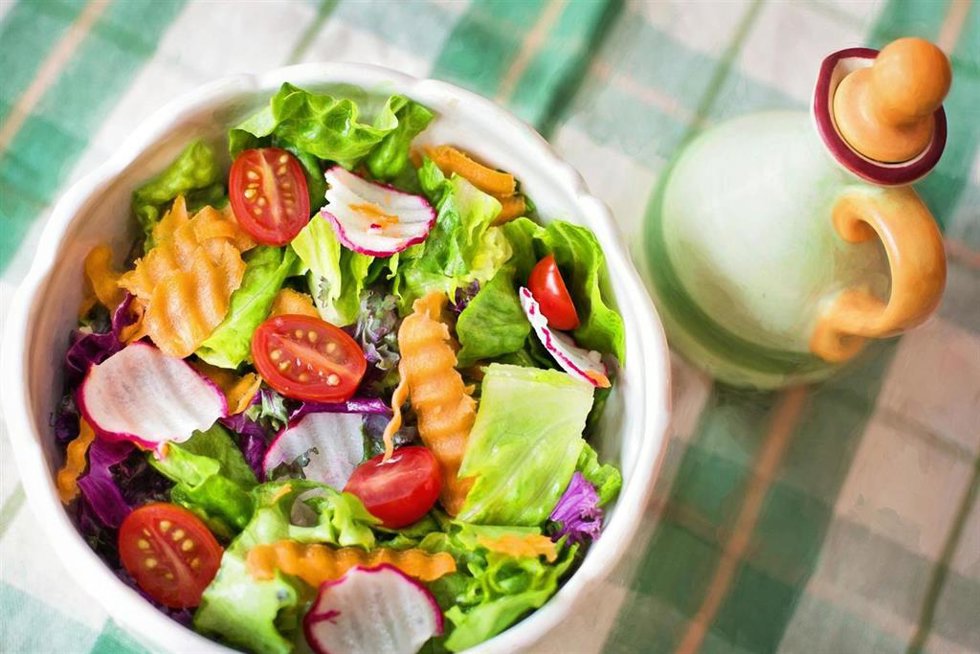 Ensalada, verduras, archivo.