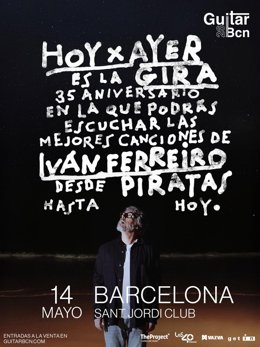 Cartel del concierto de Iván Ferreiro en Barcelona
