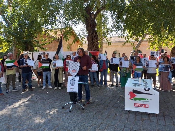 Acto de solidaridad con Palestina en el Campus de Toledo de la UCLM.