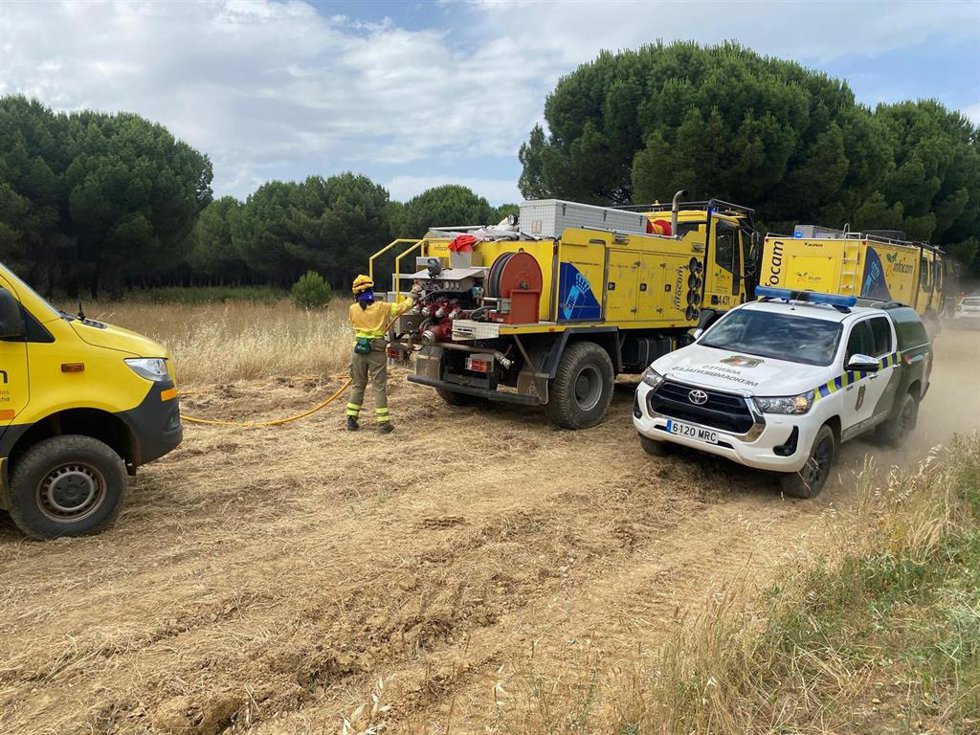 Archivo - Simulacro de incendio forestal con evolución a nivel 1.