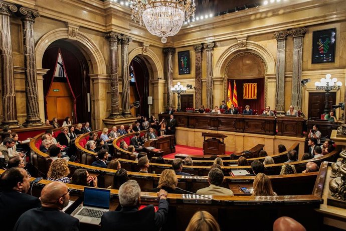 Pleno del Parlament de Catalunya, este miércoles