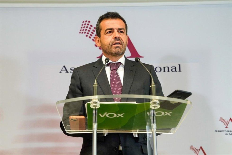 El portavoz adjunto del Grupo Parlamentario VOX, Rubén Martínez Alpañez