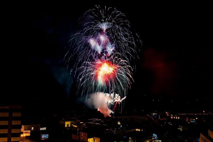 Fuegos artificiales de San Mateo en Oviedo