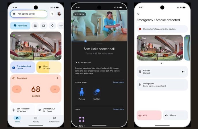Nueva aplicación de Google Home con Gemini.