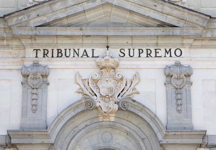 Fachada de la sede del Tribunal Supremo, en Madrid (España).