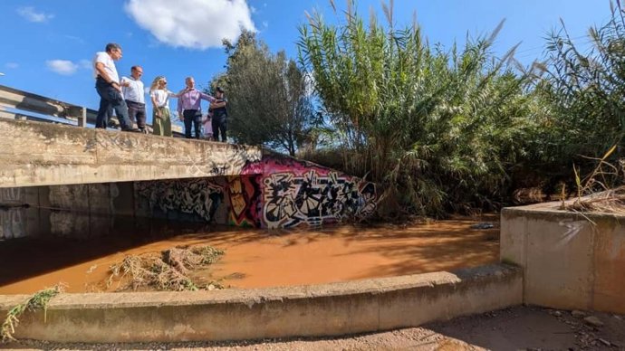 El conseller Juan Manuel Lafuente comprueba los efectos de las lluvias en infraestructuras de Ibiza